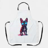 サンガフランスのラスを着たブルドッグサイエンスフィクションクール エプロン (正面)