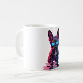 サンガフランスのラスを着たブルドッグサイエンスフィクションクール コーヒーマグカップ (正面左)