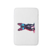 サンガフランスのラスを着たブルドッグサイエンスフィクションクール バスマット (正面縦)