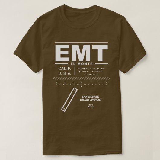 サンガブリエルバレーエアポートEMT Tシャツ (デザイン正面)