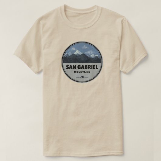 サンガブリエル山脈 カリフォルニア キャンプ Tシャツ (デザイン正面)
