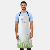 サンガーデナーパーソナライズされた蝶 エプロン (着用した状態)