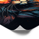 サンガ素晴らしラス猫を身に付けおもしろいた猫 ポスター (角)