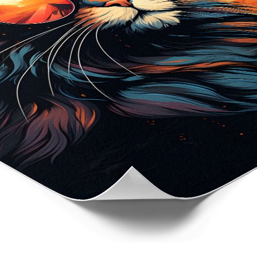 サンガ素晴らしラス猫を身に付けおもしろいた猫 ポスター (角)