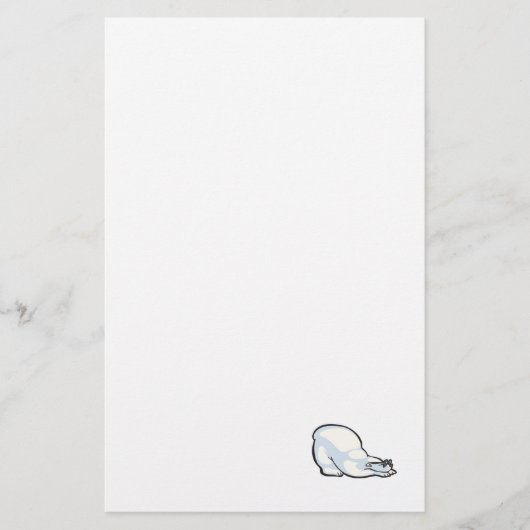 サンガ間抜けスを着たシロクマ 便箋 (正面)