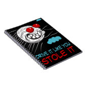 サンガ飛んでいるラス付きゴルフボおもしろいール ノートブック (右側)