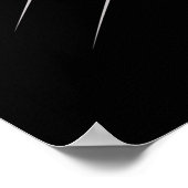 サンガ飛んでいるラス付きゴルフボおもしろいール ポスター (角)