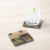 サンガ・ジメニャーノの花とともに佇む美しい古い家 コースター (右側)