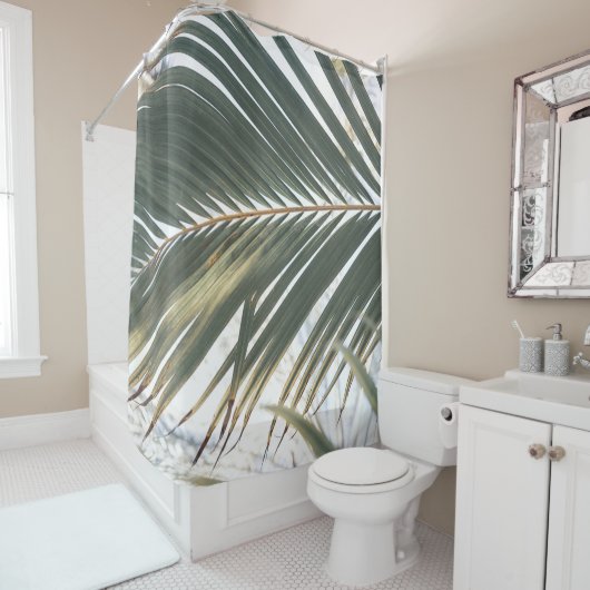 サンキスしたヤシ#1 #tropical #wall #art シャワーカーテン (インサイチュ)