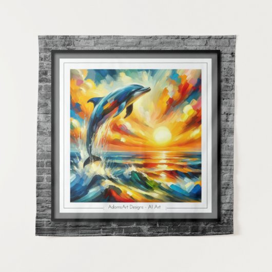 サンキスのドルフィンリープ タペストリー (正面)