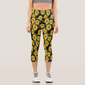 サンキスひまわり喜び – シームレスなフローラ カプリレギンス (正面)