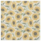 サンキスひまわり//黄色の花のセージ葉 ファブリック (見本)