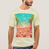 サンキスビーチシェルデザイン Tシャツ (正面)