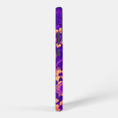 サンキスフローラパープル明るい赤紫色カスタム SAMSUNG GALAXYケース (右側面)