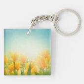 サンキス付きイエローチューリップキーチェーン キーホルダー (裏面)