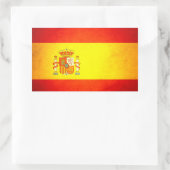 サンキス付きスペイン国旗 長方形シール (バッグ)