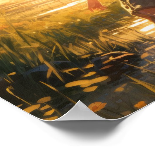 サンキス夏の水疱 – Yの黒髪の女の子 ポスター (角)