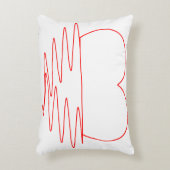 サンキス式ラブピロー鮮やか赤いハート アクセントクッション (正面(垂直))