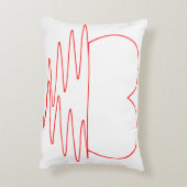 サンキス式ラブピロー鮮やか赤いハート アクセントクッション (裏面(縦))