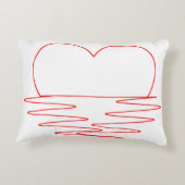 サンキス式ラブピロー鮮やか赤いハート アクセントクッション (裏面)