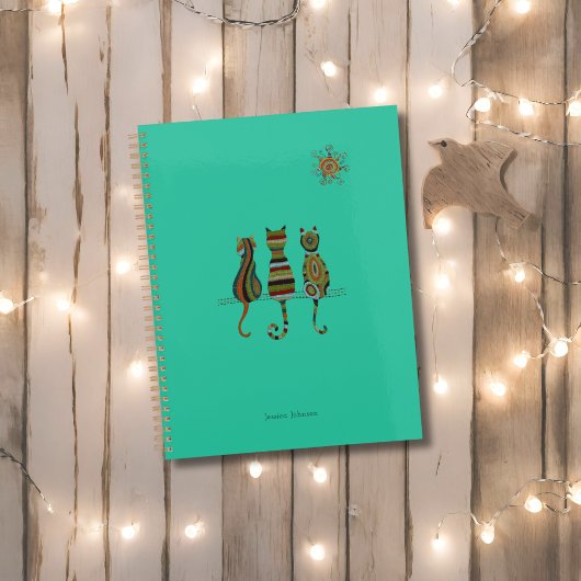 サンキス猫トリオパーソナライズされたプランナー プランナー手帳