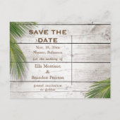 サンキス砂利足指の塩辛いキス日付を保存 案内ポストカード (裏面)