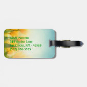 サンキス黄色のチューリップモノグラム荷物タグ ラゲッジタグ (裏面横)