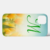 サンキス黄色チューリップモノグラムIPADケース Case-Mate iPhoneケース (裏面 (横))