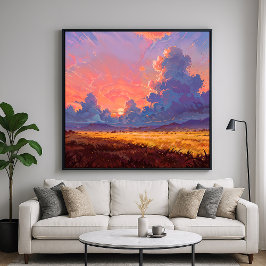 サンキャスト – パインターリーランドスケープスタイル ポスター