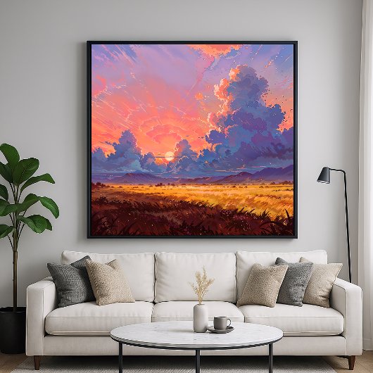 サンキャスト – パインターリーランドスケープスタイル ポスター