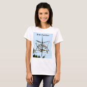 サンキャッチャースカイブルー幾何モダンシック Tシャツ (正面フル)