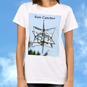 サンキャッチャースカイブルー幾何モダンシック Tシャツ