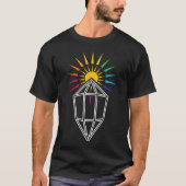 サンキャッチャー プリズム 幾何学 水晶 Tシャツ (正面)