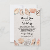 サンキュカード シェルズ オーシャンビーチ ウェディング 招待状 (正面)