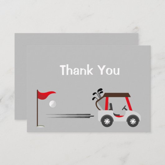 サンキューおもしろいゴルフゴルフ漫画 サンキューカード (正面/裏面)