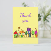 サンキューおもしろいハウスホームズカートゥーンタウンシティ サンキューカード (スタンド正面)