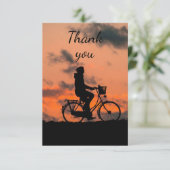 サンキューおもしろい自転車ライディングサイクル サンキューカード (スタンド正面)