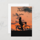 サンキューおもしろい自転車ライディングサイクル サンキューカード (正面/裏面)