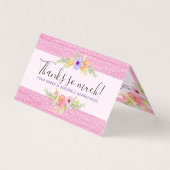 サンキューお洒落フローラバラ素朴ウッドカード (正面)