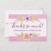 サンキューお洒落フローラバラ素朴ウッドカード 招待状 (正面)