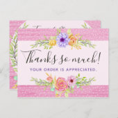 サンキューお洒落フローラバラ素朴ピンクウッド ポストカード (正面/裏面)