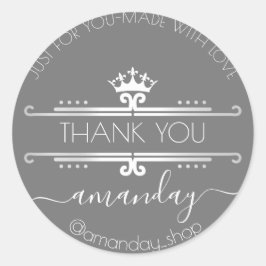 サンキューくもの巣ブティックショップグ王室のレークラウン ラウンドシール