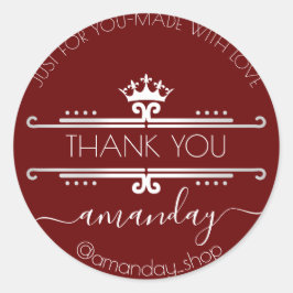 サンキューくもの巣ブティック王室のショップクラウンルビー ラウンドシール