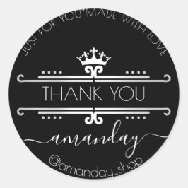 サンキューくもの巣ブティック王室のショップBlack Crown ラウンドシール