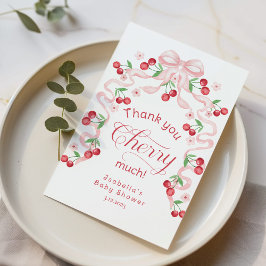 サンキューさくらんぼ多さくらんぼ上のサンキューカード サンキューカード