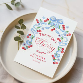 サンキューさくらんぼ多さくらんぼ上のサンキューカード サンキューカード