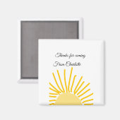 サンキューで来てくれた、名前を付けてテキストを送信 マグネット (正面/裏面)