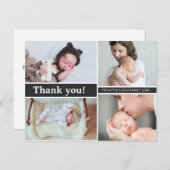 サンキューとベビー誕生発表写真 ポストカード (正面/裏面)