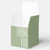 サンキューはっきりしたタイポグラフィセージ緑ホワイト フェイバーボックス (オープン)