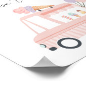 サンキューアイスクリームトラック好意テーブル誕生日 ポスター (角)